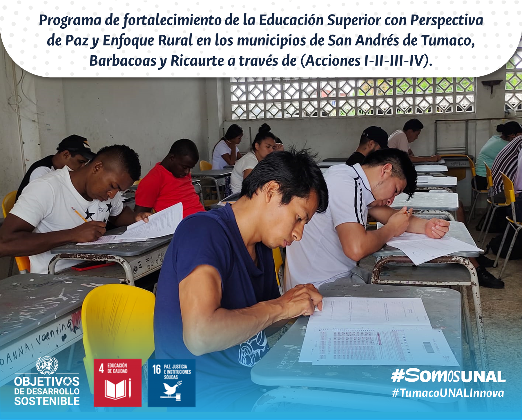 Programa de fortalecimiento de la Educación Superior con Perspectiva de Paz y Enfoque Rural en los municipios de San Andrés de Tumaco, Barbacoas y Ricaurte a través de (Acciones I- II-III-IV).