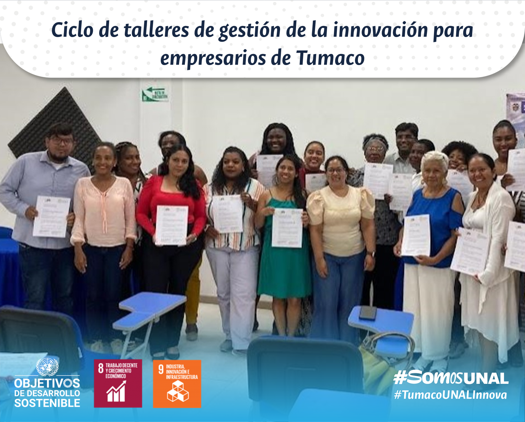 Ciclo de talleres de gestión de la innovación para empresarios de Tumaco